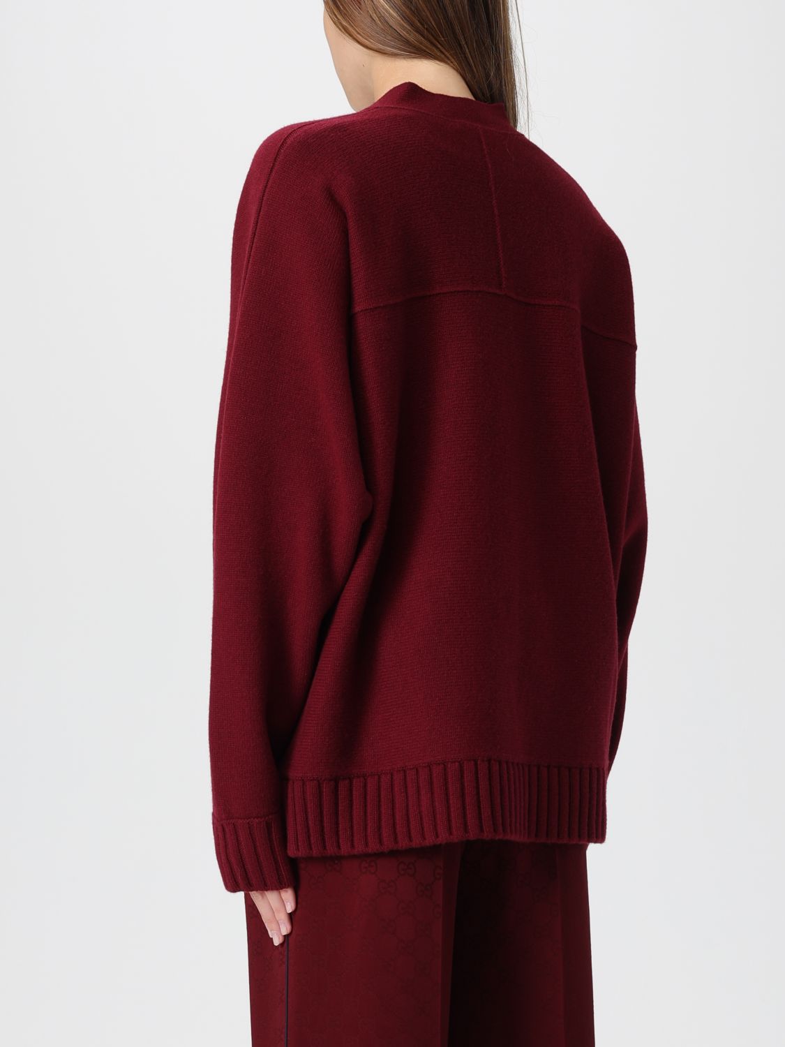 Gucci Cardigan Woman Burgundy