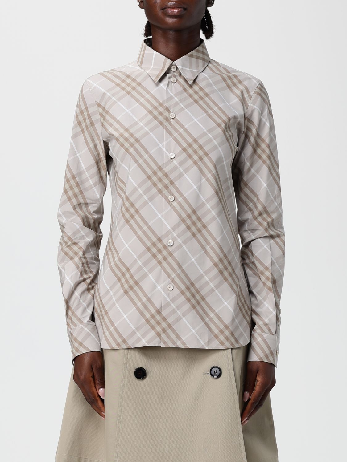 Burberry Shirt Woman Grey