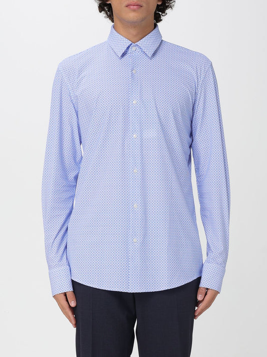 Boss Shirt Men Gnawed Blue