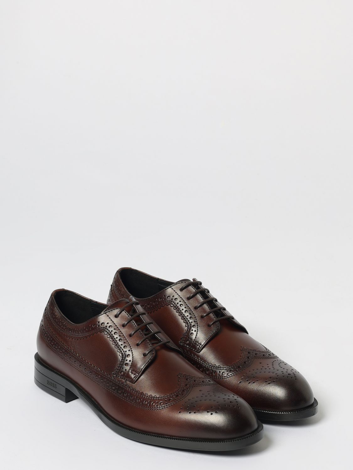Boss Brogue Shoes Men Brown
