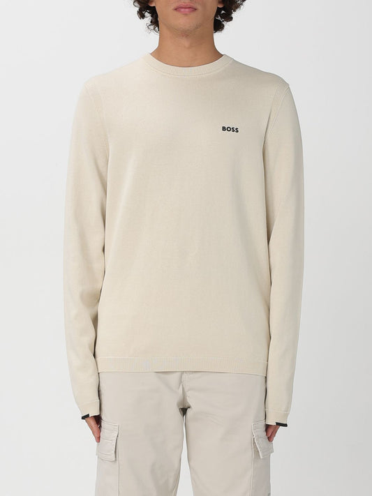 Boss Sweater Men Yellow Cream