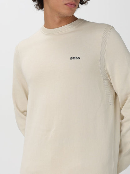 Boss Sweater Men Yellow Cream
