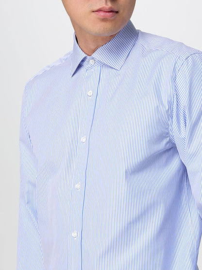 Boss Shirt Men Gnawed Blue