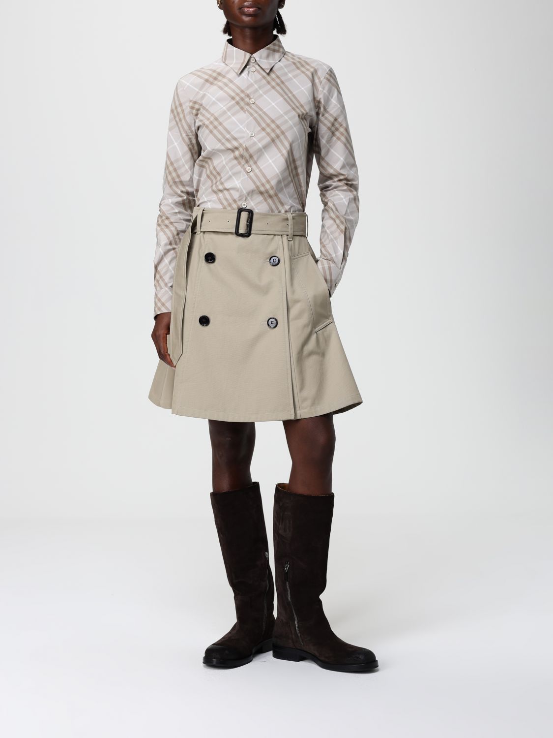 Burberry Skirt Woman Beige