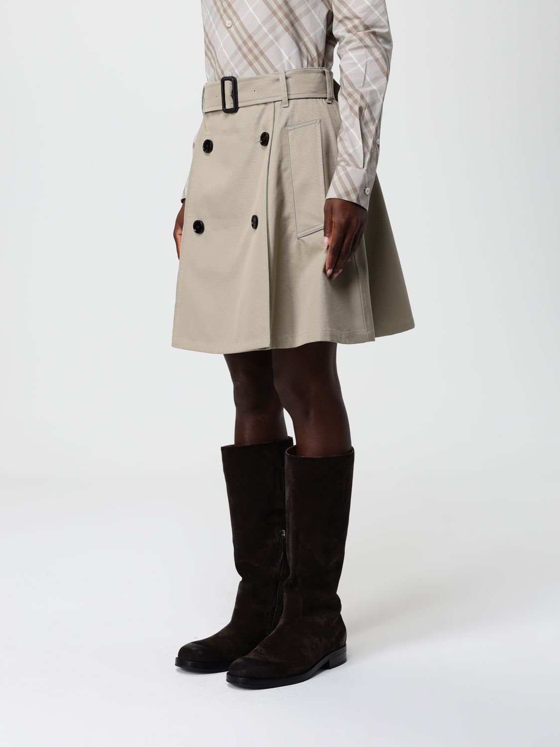 Burberry Skirt Woman Beige