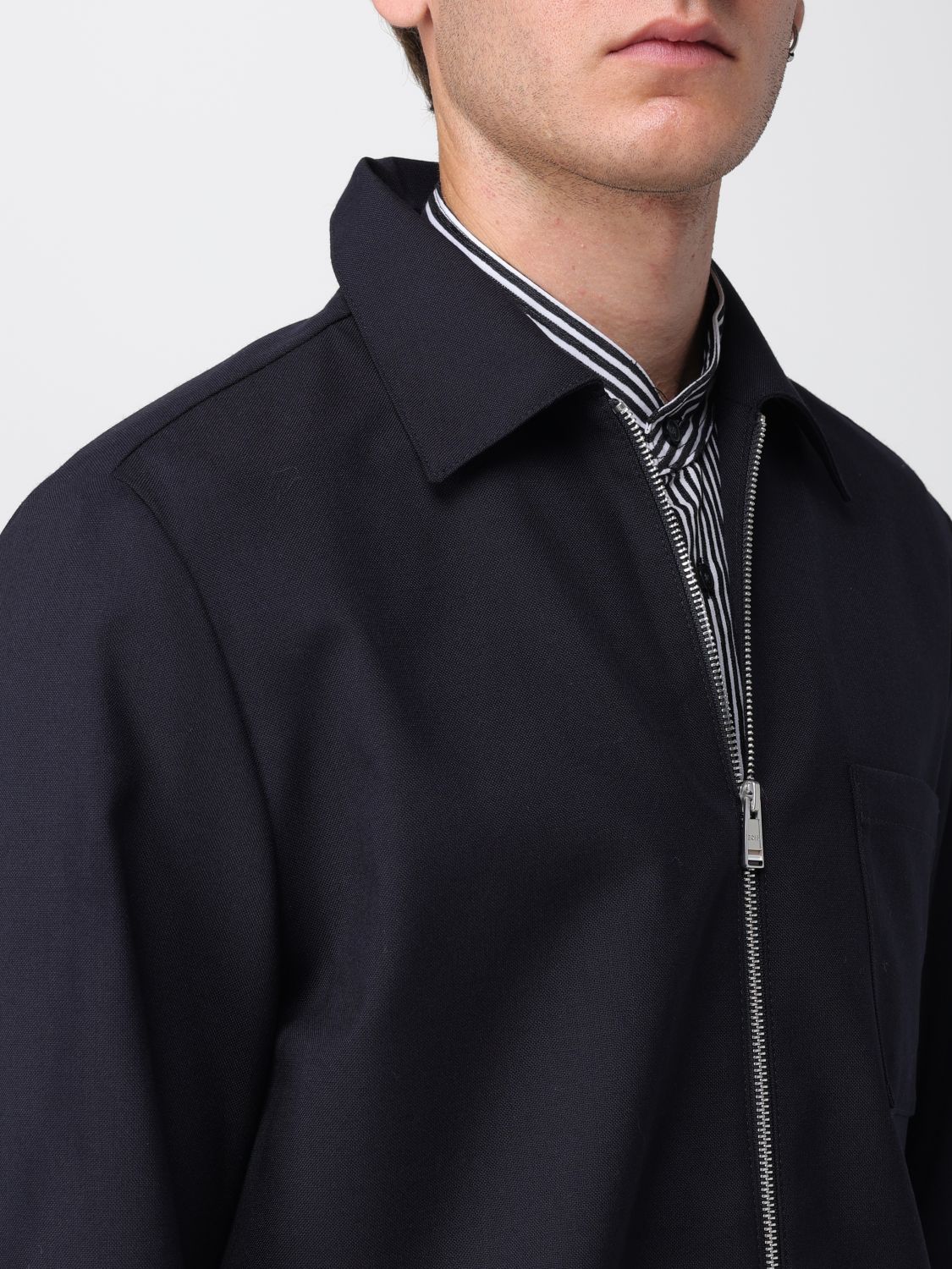 Boss Coat Men Blue