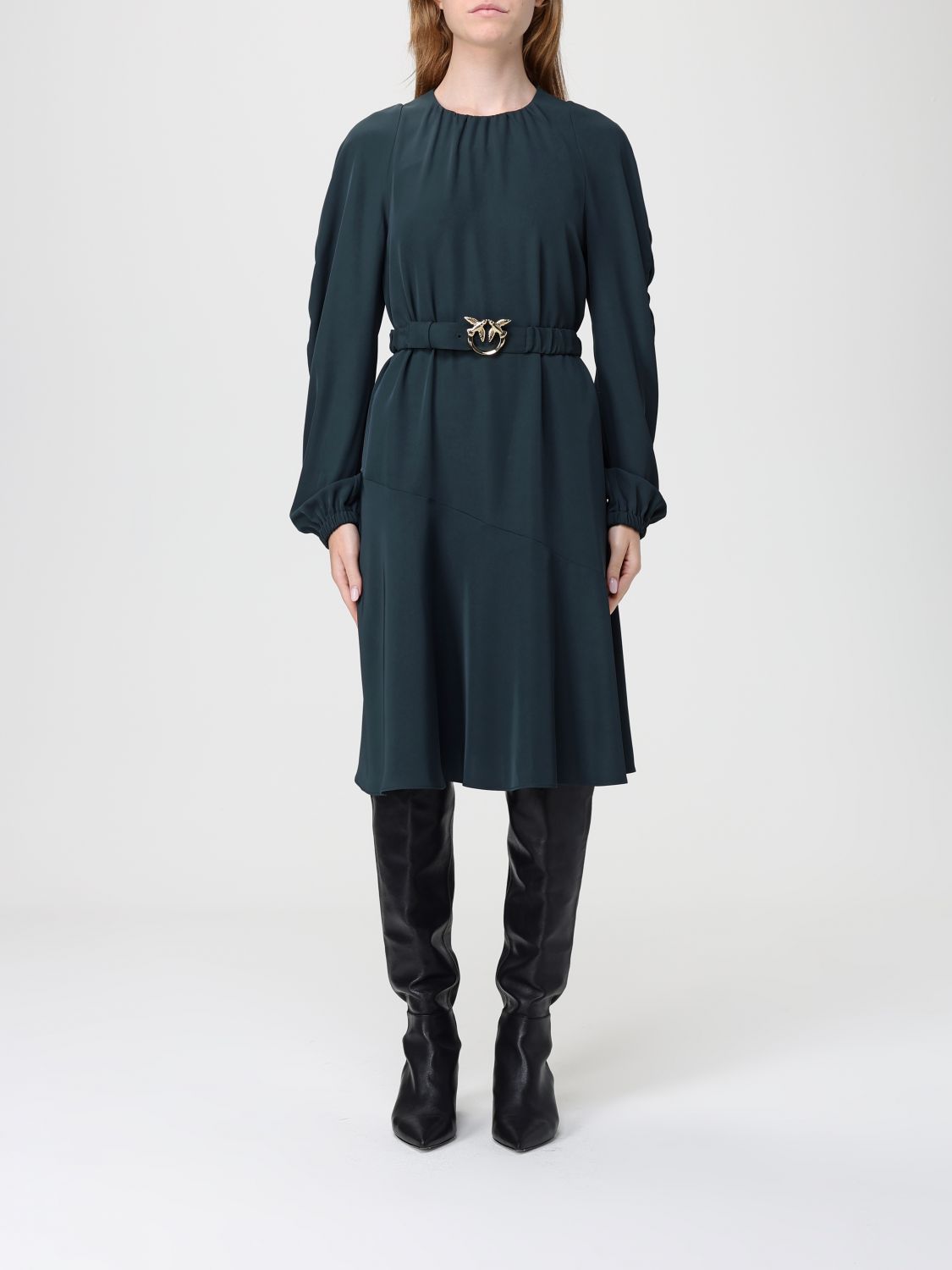 Pinko Dress Woman Green