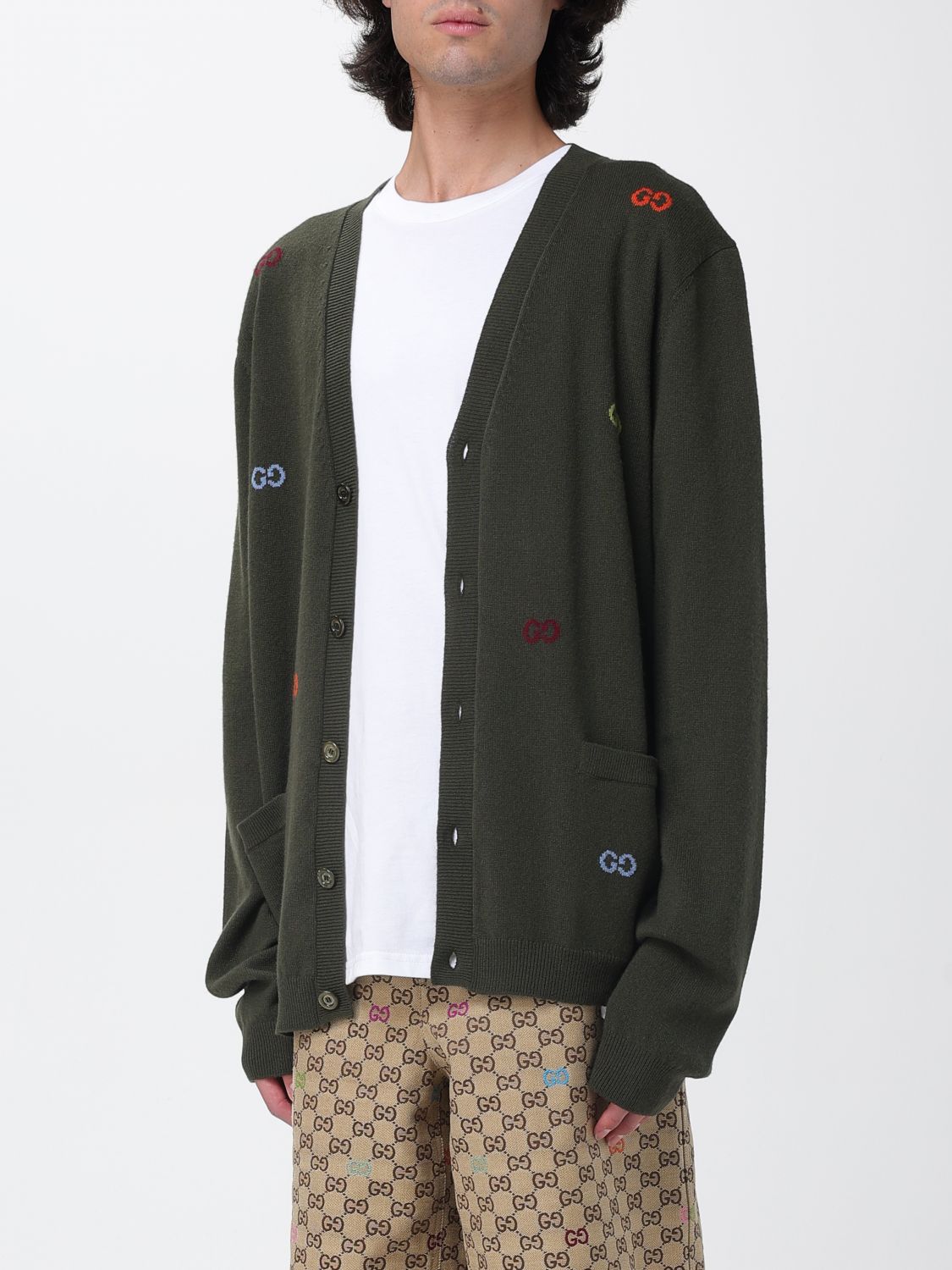 Gucci Cardigan Men Green