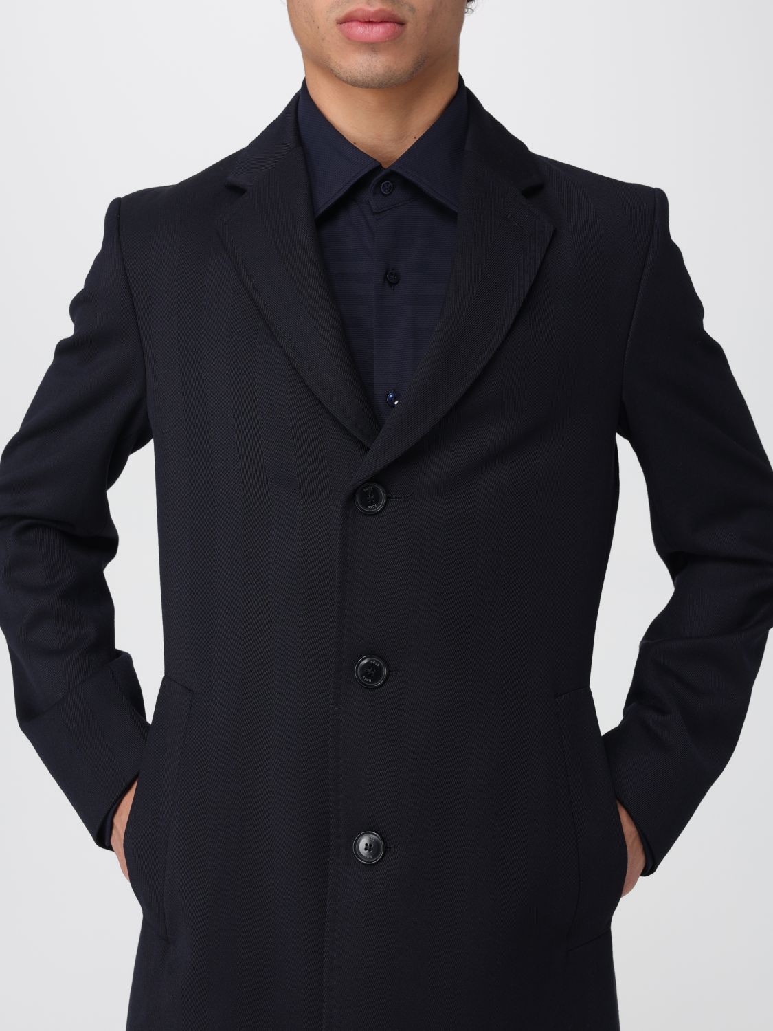 Boss Coat Men Blue