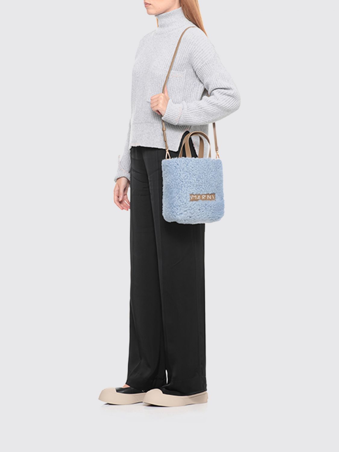 Marni Crossbody Bag Woman Gnawed Blue