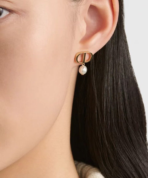 Dior CD Navy Earrings