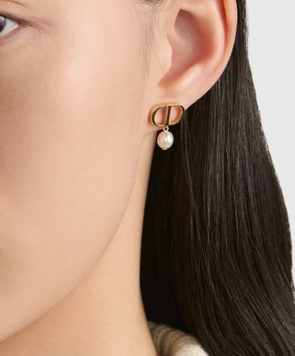 Dior CD Navy Earrings