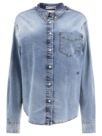 Jacob Cohen Shirt with cut-out - Light Blue