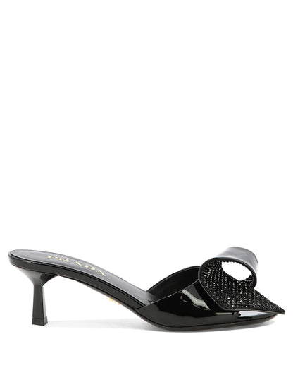 Prada Sandals with bow detail - Black