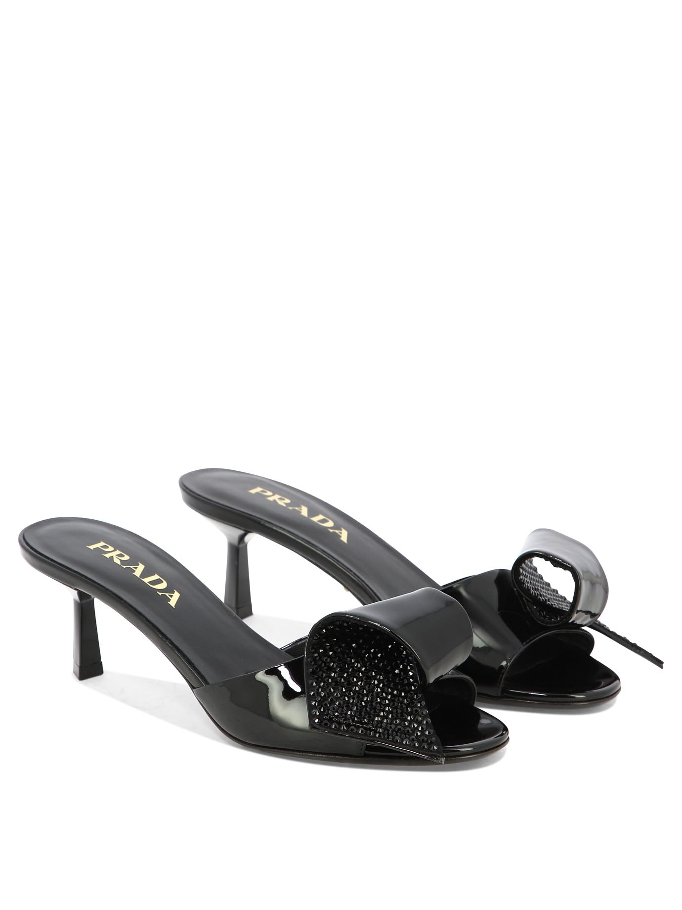 Prada Sandals with bow detail - Black