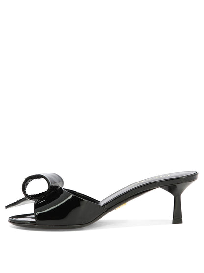 Prada Sandals with bow detail - Black