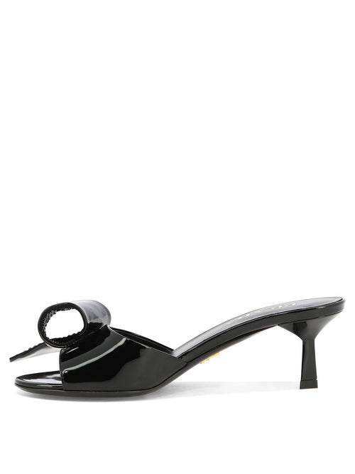 Prada Sandals with bow detail - Black
