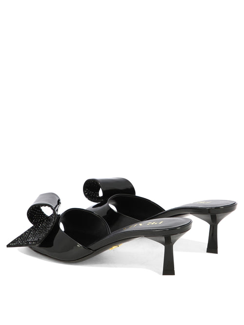 Prada Sandals with bow detail - Black