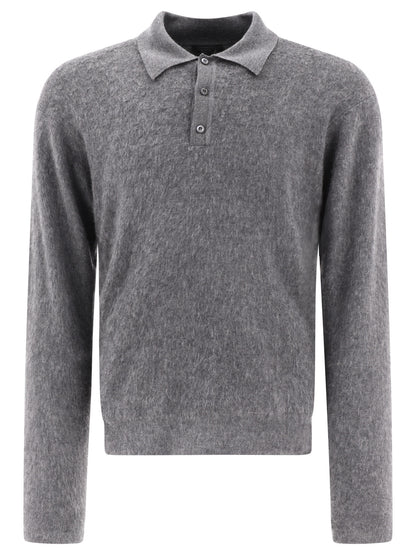 Prada Cashmere and silk polo shirt - Grey