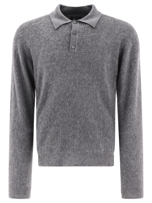 Prada Cashmere and silk polo shirt - Grey