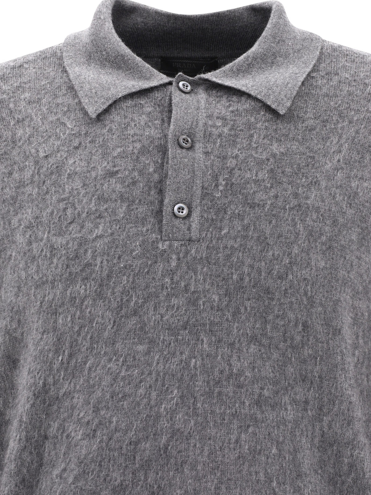 Prada Cashmere and silk polo shirt - Grey