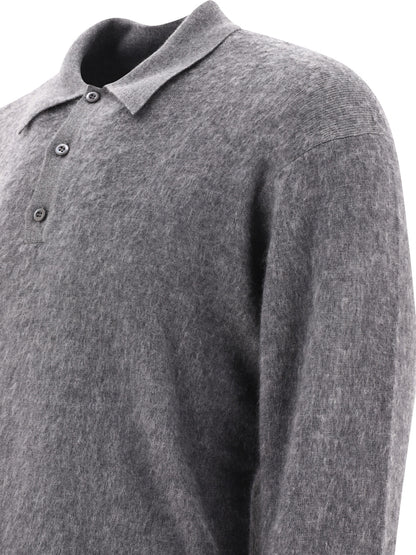 Prada Cashmere and silk polo shirt - Grey