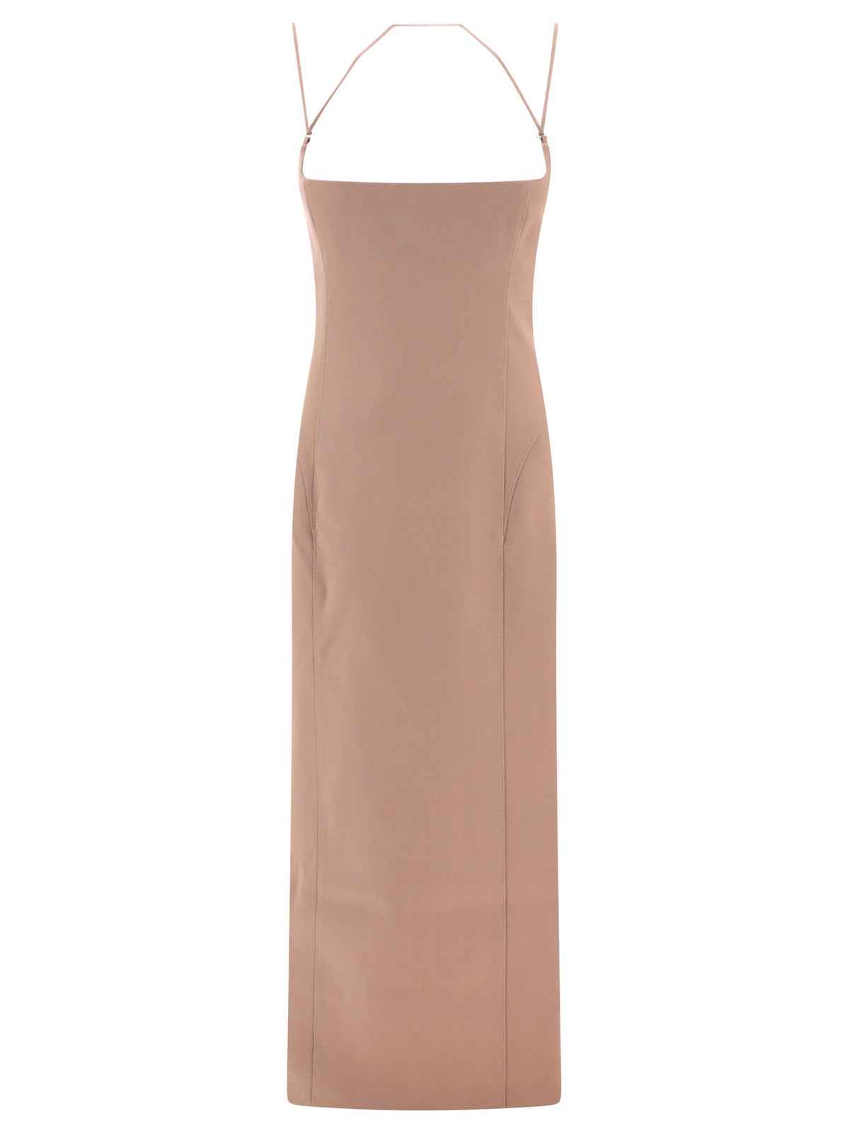 The Attico Gabardine midi dress - Beige