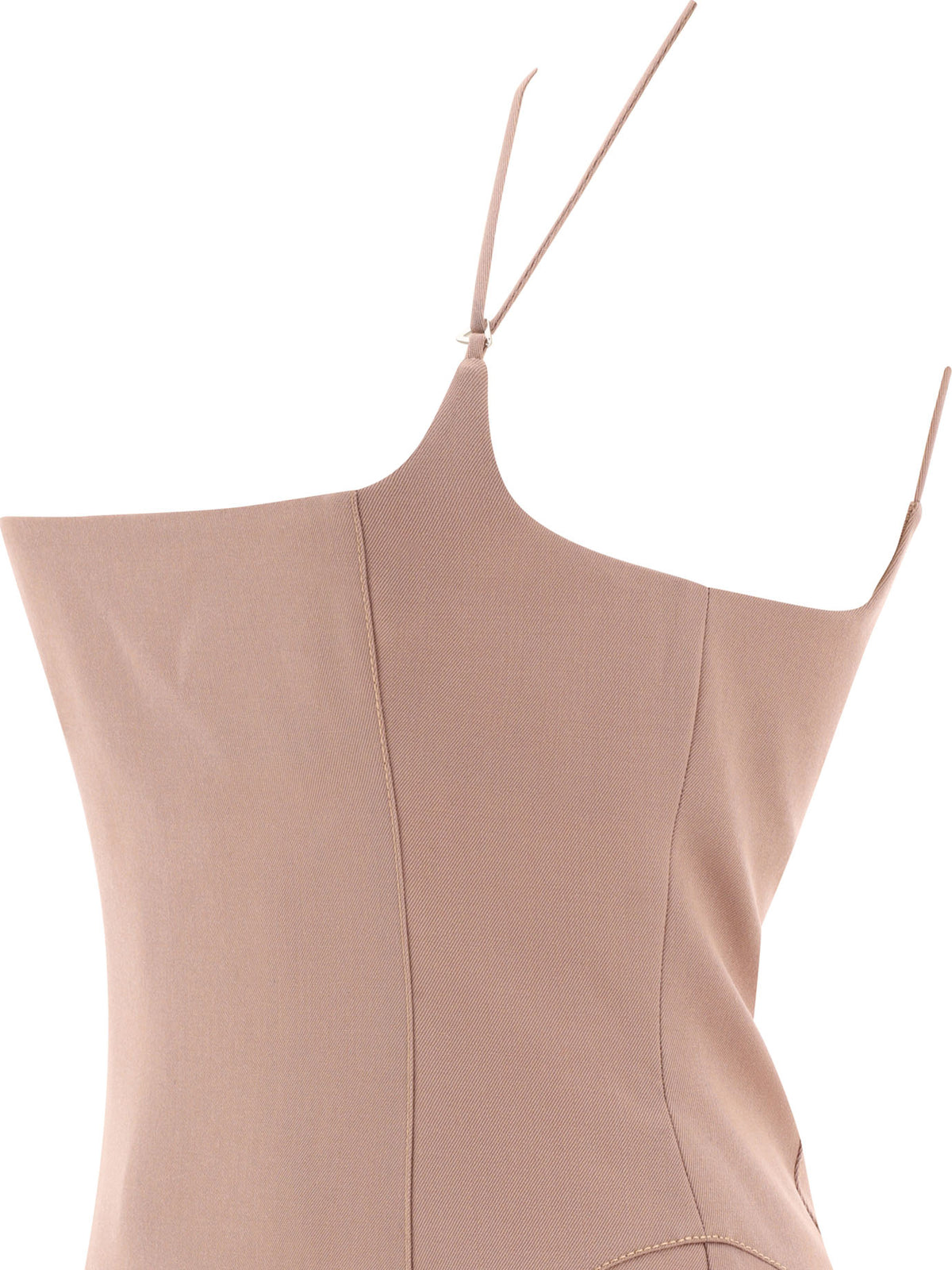 The Attico Gabardine midi dress - Beige