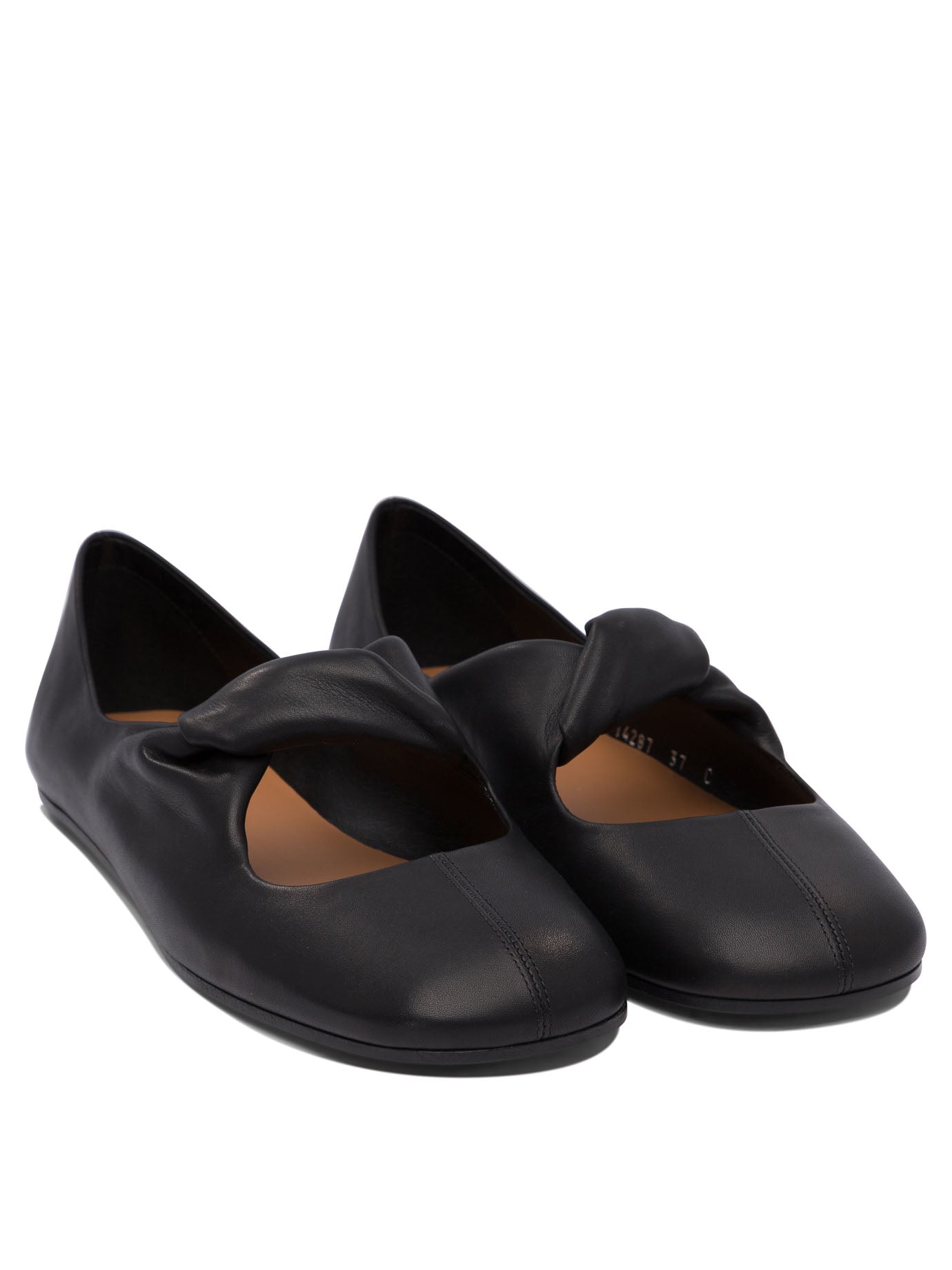 Alexander Mcqueen Twisted detail ballet flats - Black