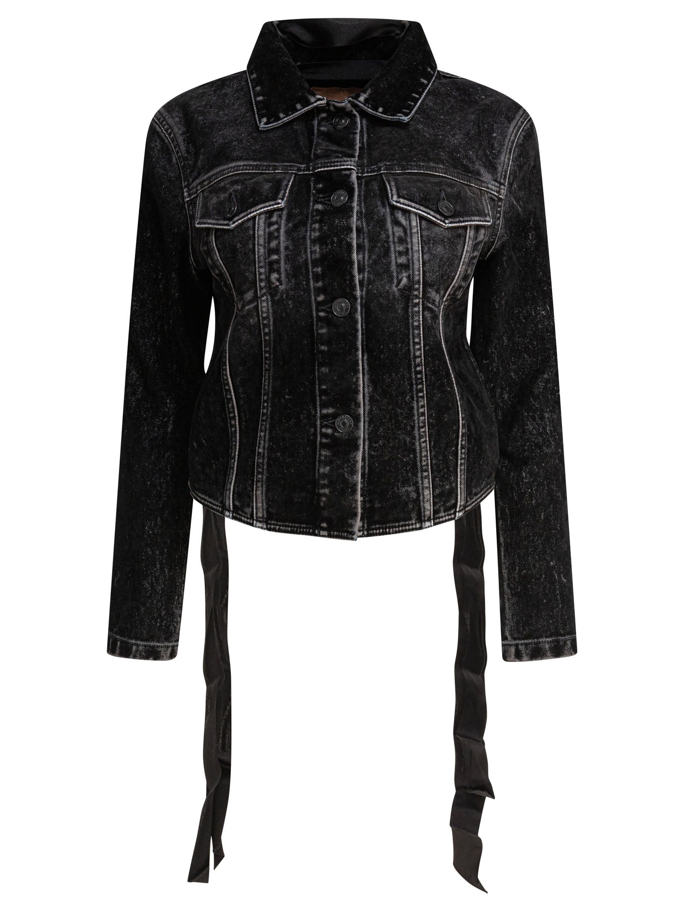 Balenciaga Denim jacket with laces - Black