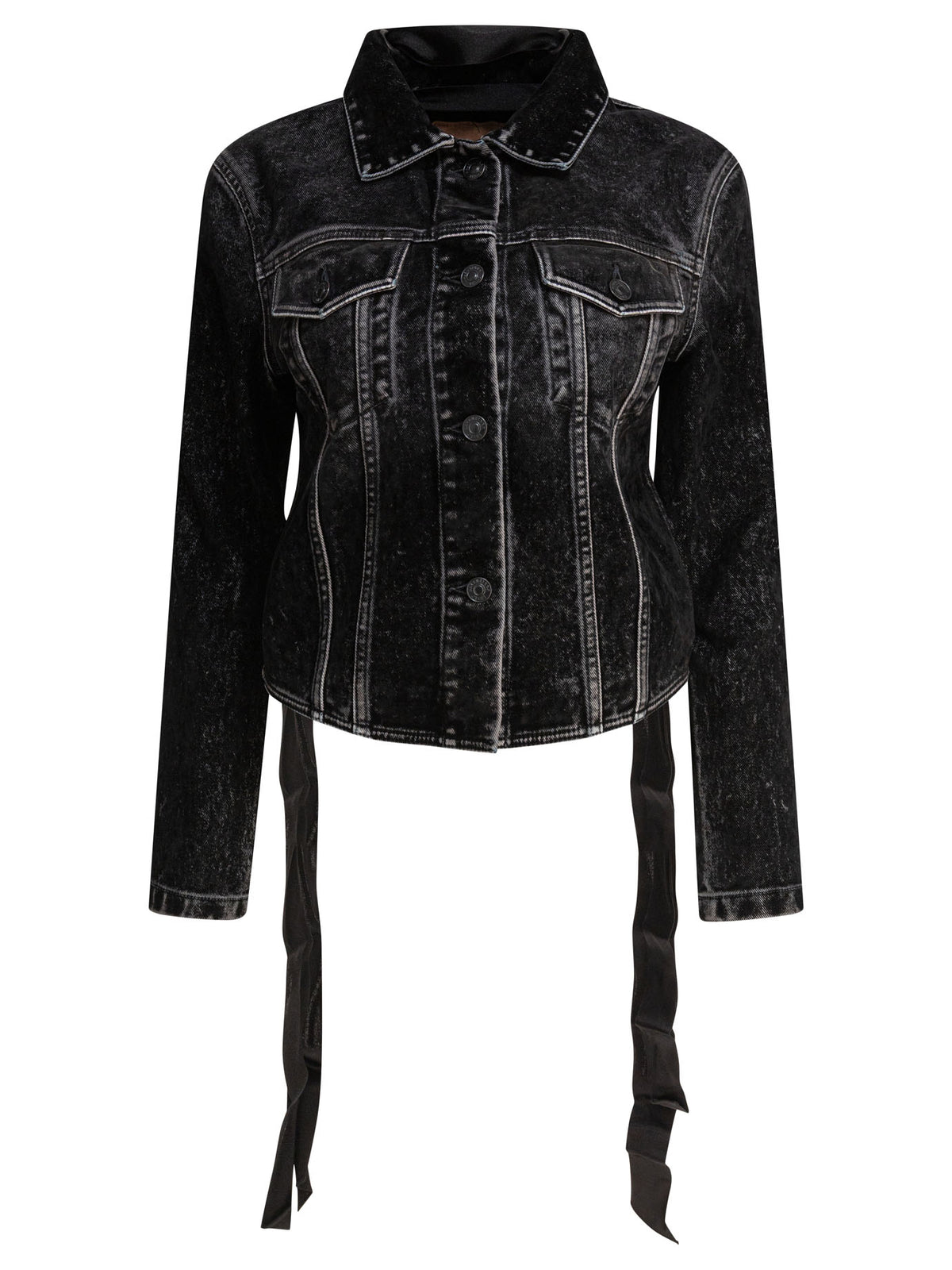 Balenciaga Denim jacket with laces - Black