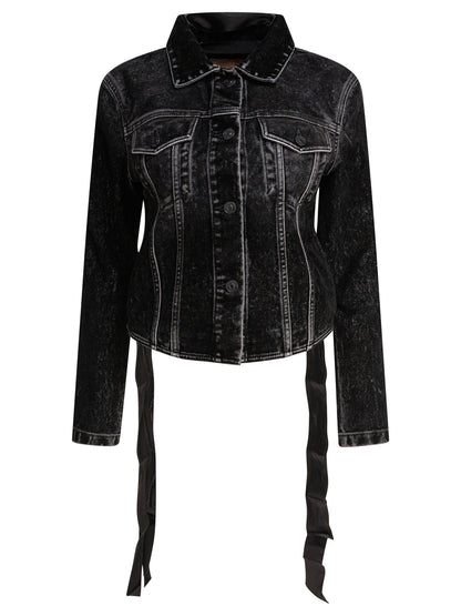 Balenciaga Denim jacket with laces - Black