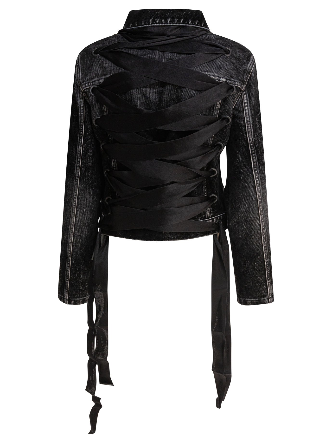 Balenciaga Denim jacket with laces - Black