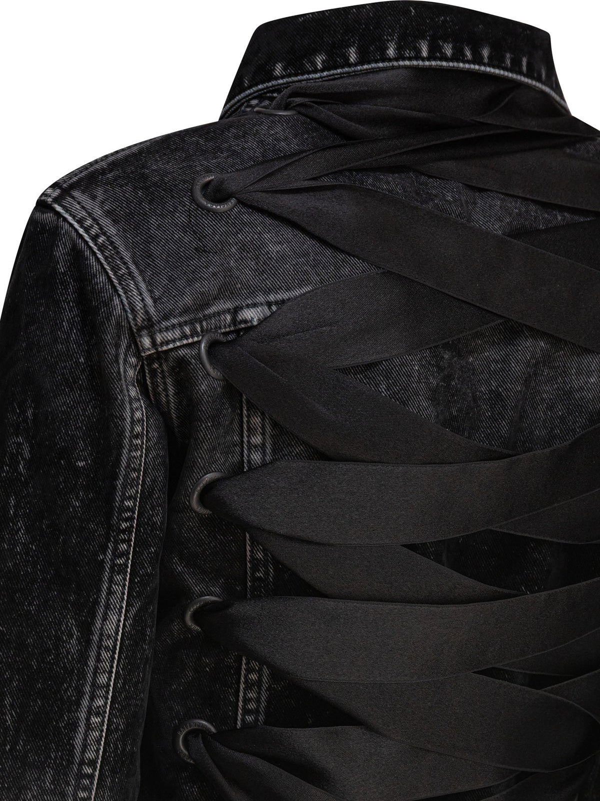 Balenciaga Denim jacket with laces - Black