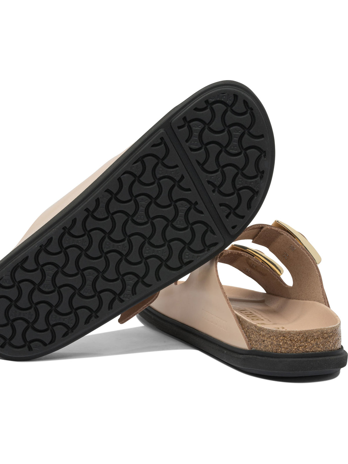 Birkenstock "Arizona Droplet Buckle" Low Sandals - Beige