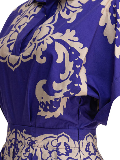 Etro Cotton flared dress - Blue