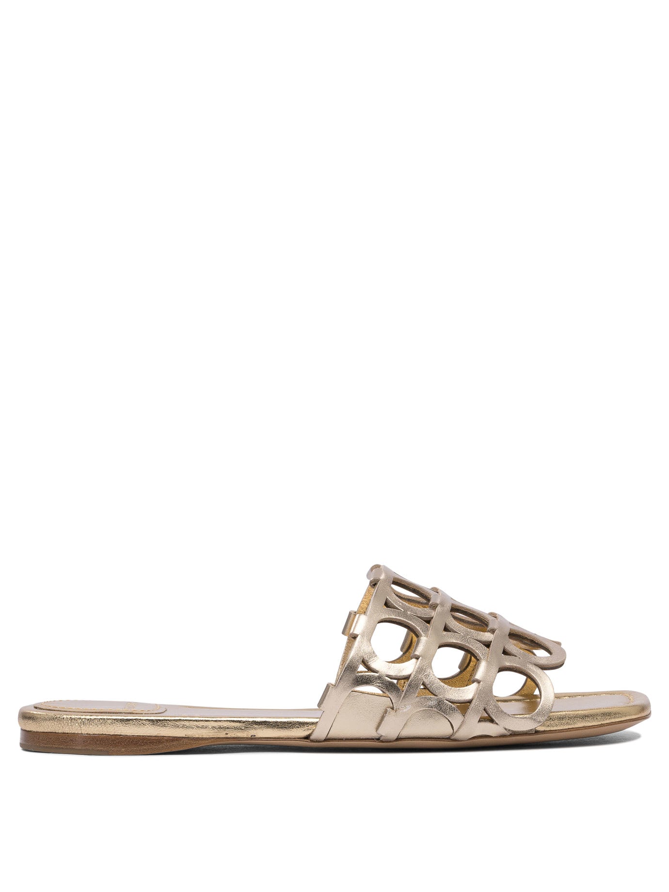 Ferragamo Low leather sandals - Gold