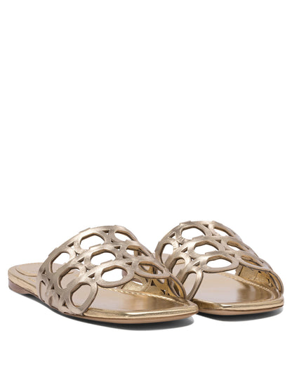 Ferragamo Low leather sandals - Gold