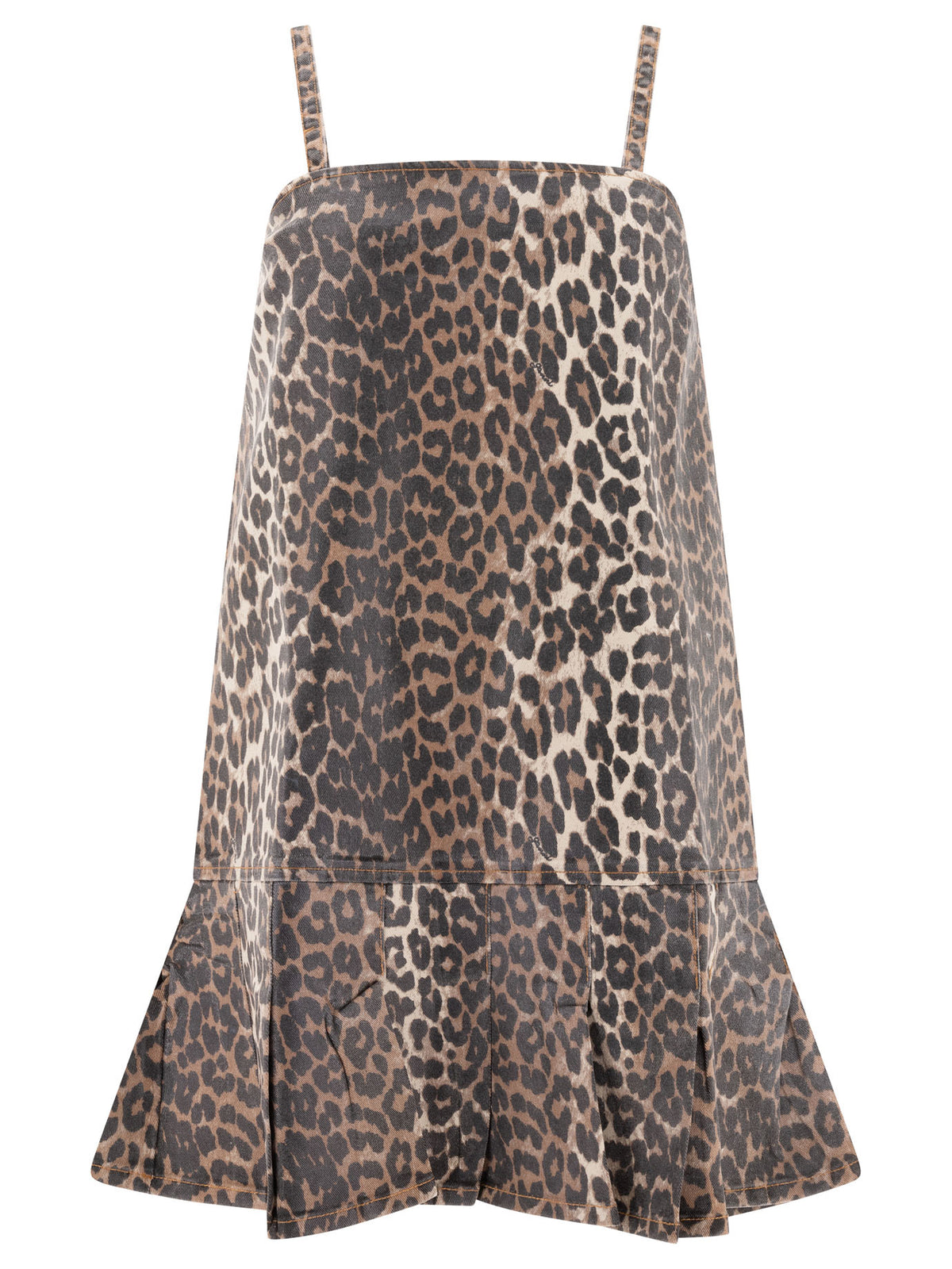 Ganni Leopard dress - Brown