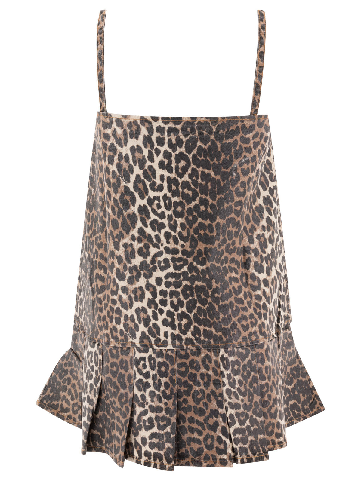 Ganni Leopard dress - Brown