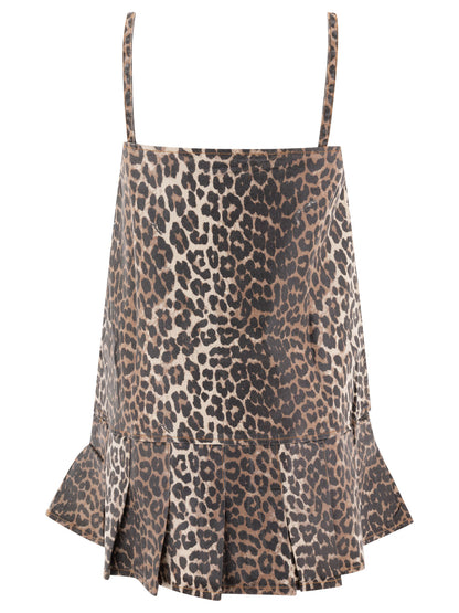 Ganni Leopard dress - Brown