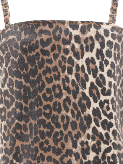 Ganni Leopard dress - Brown