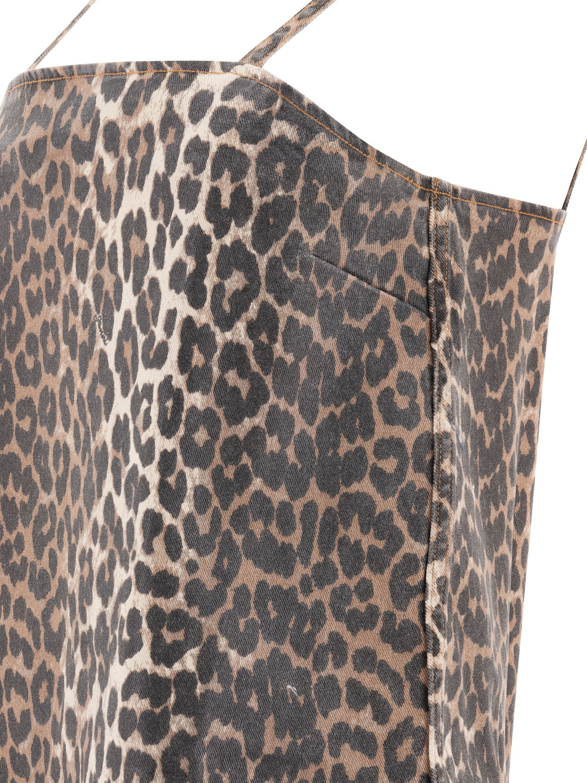 Ganni Leopard dress - Brown