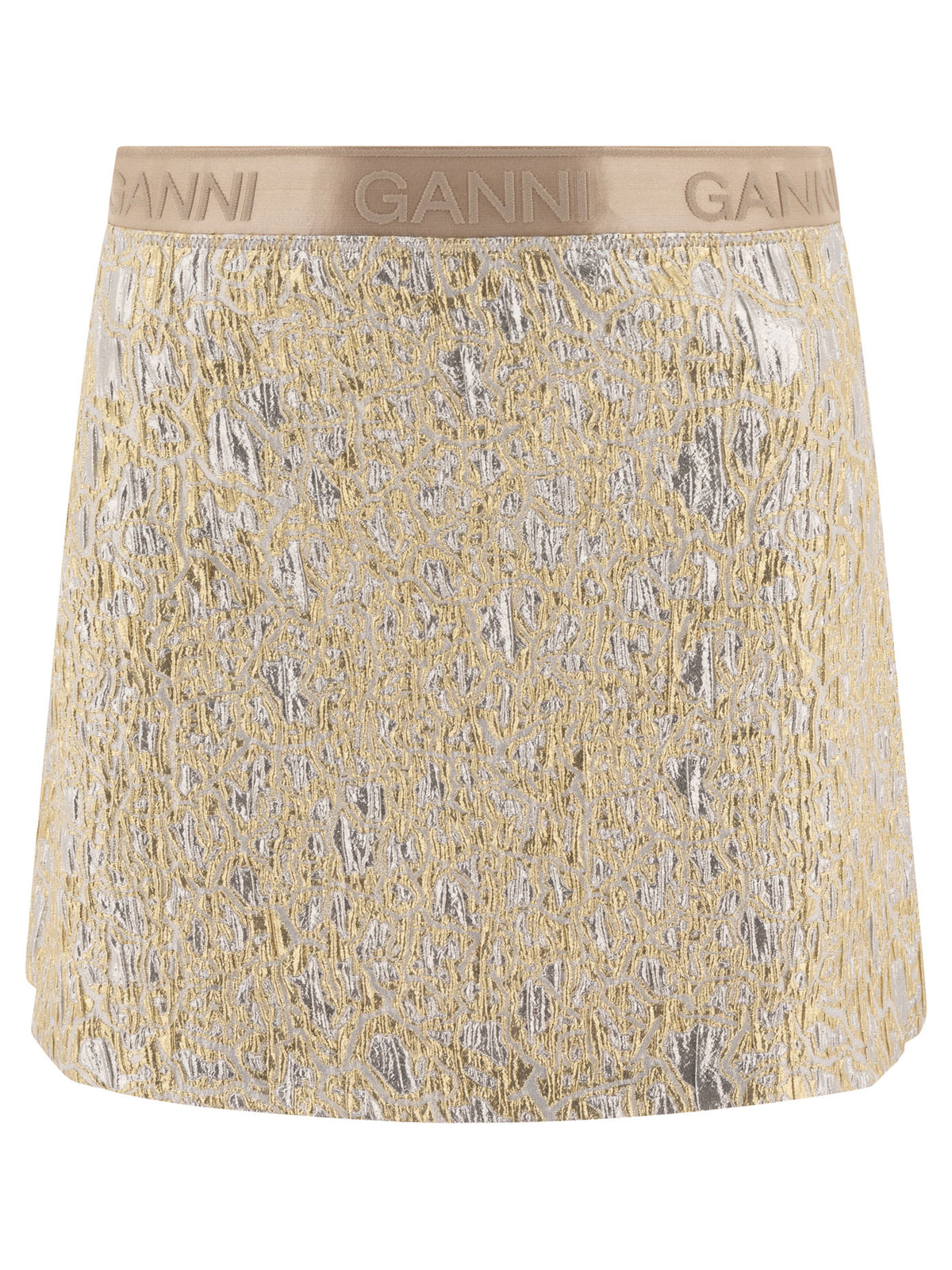 Ganni Gold and silver miniskirt