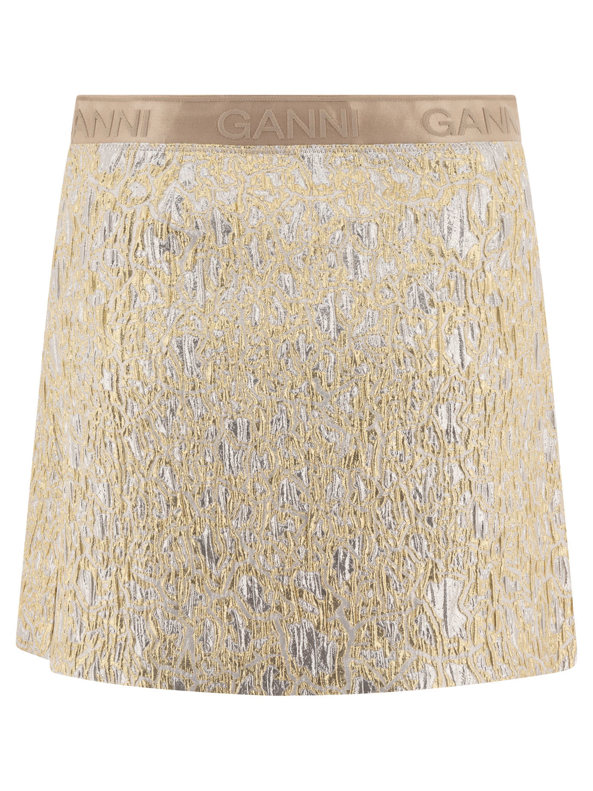 Ganni Gold and silver miniskirt