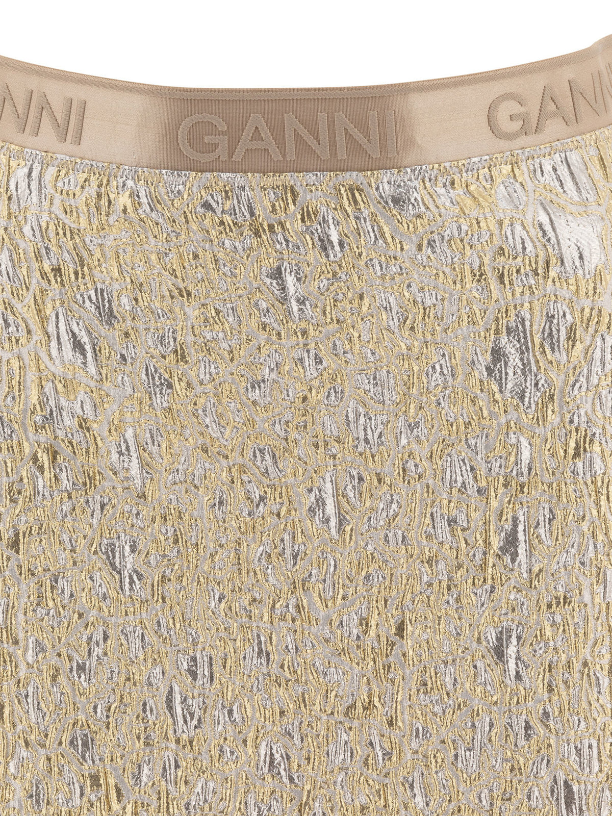 Ganni Gold and silver miniskirt