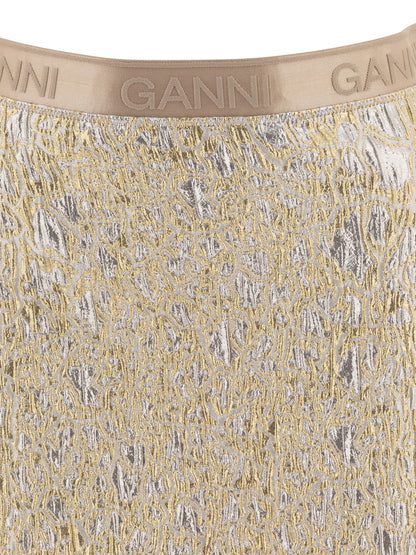 Ganni Gold and silver miniskirt