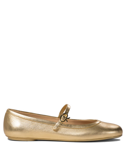 Gianvito Rossi "Carla" Mary jane ballet flats - Gold