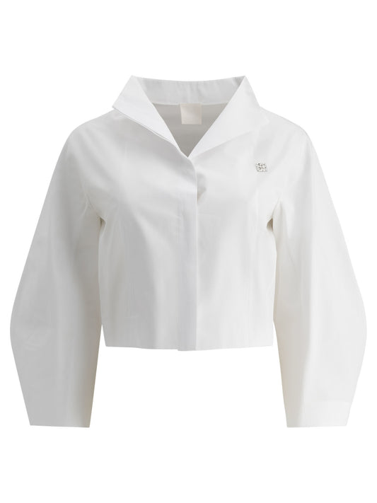 Givenchy Cropped poplin shirt - White