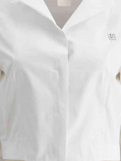 Givenchy Cropped poplin shirt - White